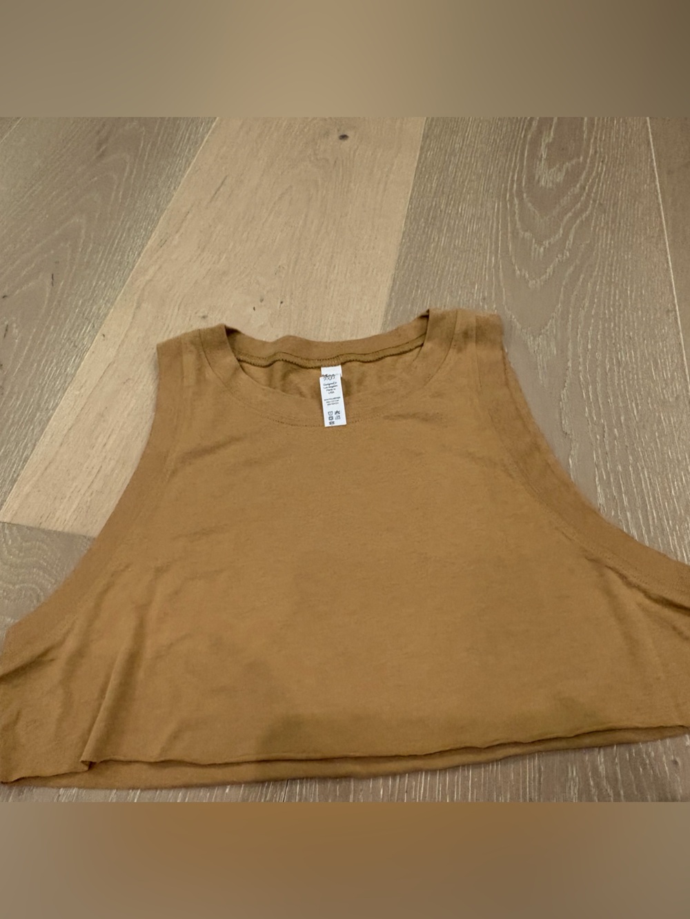 ALO Yoga Camel Crop Tank - Sleeveless High Neck